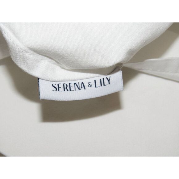 Serena & Lily White Border Frame Pillowcases Cotton Portugal Standard (2) - Picture 4 of 4